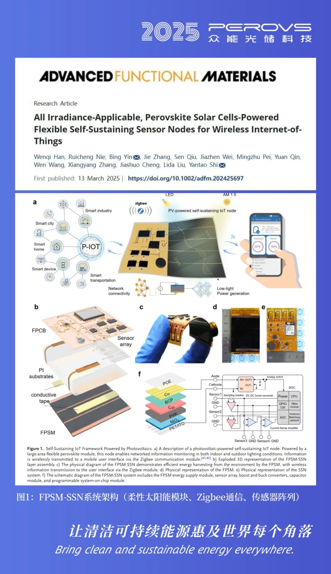 “鈣鈦礦+ X”|柔性鈣鈦礦+物聯(lián)網(wǎng),開啟能源智能萬物互聯(lián)新時代